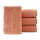 Pidada Hand Towels Set of 4 Striped Pattern 100 Cotton Absorbent Soft Decorative Towel for Bathroom Burnt Orange