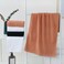 Pidada Hand Towels Set of 4 Striped Pattern 100 Cotton Absorbent Soft Decorative Towel for Bathroom Burnt Orange