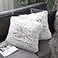 Uhomy 2 Packs Fluffy Accent Pillows Cover 22x22 Soft Brown Ombre Artificial Fur Throw Pillow Case Modern Luxury Decorative Square Cushion Cover for farmhouse home decor for SofaBedChair 55x55cm