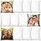 Remagr 12 Pack Sublimation Blanks Pillow Cases 18 x 18 Inch White Blank Cushion Covers Pillow Covers for Heat Transfer DIY Custom Picture Short Plush with Invisible Zipper Polyester Throw Pillowcase
