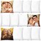 Remagr 12 Pack Sublimation Blanks Pillow Cases 18 x 18 Inch White Blank Cushion Covers Pillow Covers for Heat Transfer DIY Custom Picture Short Plush with Invisible Zipper Polyester Throw Pillowcase