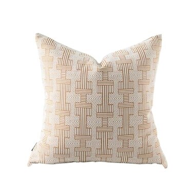 Croker Horse 18x18 Inches Throw Pillow Cushion Cover Emma Orange Birch Stripe Pattern Couch Sofa Pillow Covers for Living Room Bedroom
