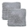 YOUR SMILE Pack of 2 Decorative Plush Luxury Series Merino Faux Fur Throw Pillow Case Cushion Cover 18 x 18Gray