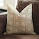Fabritual Block Print Pillow Covers 14x14 Inch Solid Handmade Cotton Linen Cushion Cover with Floral Print Invisible Zipper Soft Handloom Throw Pillowcase Sofa Set Light Green Color Six Kamal