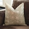 Fabritual Block Print Pillow Covers 14x14 Inch Solid Handmade Cotton Linen Cushion Cover with Floral Print Invisible Zipper Soft Handloom Throw Pillowcase Sofa Set Light Green Color Six Kamal