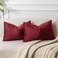 JUSPURBET Burgundy Decorative Velvet Throw Pillow Covers 16x24Pack of 2 Luxury Soft Solid Cushion Cases for Sofa Couch Bed
