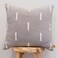 Lumi Living 100 Cotton Knitted Soft Modern Geometric Dash Lines Throw Pillow Cover Black Cream 18 x 18