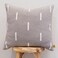 Lumi Living 100 Cotton Knitted Soft Modern Geometric Dash Lines Throw Pillow Cover Black Cream 18 x 18