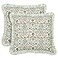 Ridhi Block Print Goldenrod Yellow Throw Pillow Cover 20 x 20 Pack of 2 Decorative Cushion Covers with Ruffle for Couch Sofa Bed Living Room Home Decor Gift for Spring Easter Valentine