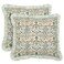 Ridhi Block Print Goldenrod Yellow Throw Pillow Cover 18 x 18 Pack of 2 Decorative Cushion Covers with Ruffle for Couch Sofa Bed Living Room Home Decor Gift for Spring Easter Valentine
