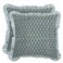 Ridhi Block Print Peacock Blue Throw Pillow Cover 18 x 18 Pack of 2 Decorative Cushion Covers with Ruffle for Couch Sofa Bed Living Room Home Decor Gift for Spring Easter Valentine