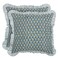 Ridhi Block Print Peacock Blue Throw Pillow Cover 18 x 18 Pack of 2 Decorative Cushion Covers with Ruffle for Couch Sofa Bed Living Room Home Decor Gift for Spring Easter Valentine