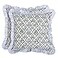 Ridhi Block Print Light Steel Blue Throw Pillow Cover 18 x 18 Pack of 2 Decorative Cushion Covers with Ruffle for Couch Sofa Bed Living Room Home Decor Gift for Spring Easter Valentine