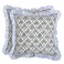 Ridhi Block Print Light Steel Blue Throw Pillow Cover 18 x 18 Pack of 2 Decorative Cushion Covers with Ruffle for Couch Sofa Bed Living Room Home Decor Gift for Spring Easter Valentine
