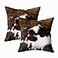 TOMWISH Throw Pillow Covers 2 Packs Hidden Zippered Pillowcase Black White and Brown Cowhide Accent Double Sided Printing 22x22Inch Decorative Throw Custom Cotton Pillow Case Cushion Cover