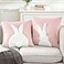 Arciveberg Pack of 2 Spring Easter Pillow Covers 18x18 Inch3D Embroidered Bunny Rabbit Throw Pillowcase Velvet Easter Decorative Throw Covers Cushion Cover Pink2PCS