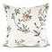YOUR SMILE Embroidery Jacquard White Floral Leaf Pattern Square Decorative Throw Pillow Case Cushion Cover18x18 inch