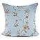 YOUR SMILE Embroidery Jacquard Teal Floral Leaf Pattern Square Decorative Throw Pillow Case Cushion Cover18x18 inch