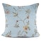 YOUR SMILE Embroidery Jacquard Teal Floral Leaf Pattern Square Decorative Throw Pillow Case Cushion Cover18x18 inch