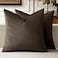MIULEE Velvet Throw Pillow Covers 24x24 Inch Pack of 2 Coffee Super Soft Euro Decorative Square Pillows Modern Luxury Home Decor for Bed Sofa Couch Living Room