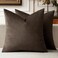 MIULEE Velvet Throw Pillow Covers 24x24 Inch Pack of 2 Coffee Super Soft Euro Decorative Square Pillows Modern Luxury Home Decor for Bed Sofa Couch Living Room