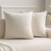MIULEE Velvet Throw Pillow Covers 18x18 inch Pack of 2 Cream White Soft Solid Decorative Pillow Covers Cushion Cases Modern Luxury Home Decor for Spring Couch Sofa Bedroom LivingroomCar