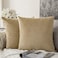 MIULEE Velvet Throw Pillow Covers 22x22 Inch Pack of 2 Khaki Soft Solid Decorative Pillow Covers Cushion Cases Modern Luxury Home Decor for Couch Sofa Bedroom Livingroom