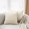 All Smiles Throw Pillow Covers 18x18 Set of 2 Beige Linen Neutral Decorative Farmhouse Dcor Burlap Accent Euro Sham Cushion Cases Home Decorations Indoor Outdoor for Bed Sofa Couch Patio