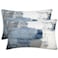 Alricc Lumbar Throw Pillow CoversPack of 2 Soft Velvet Decorative Cushion Cover for Sofa Bedroom Car 12X20 inch Blue and Grey