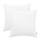 BRAWARM Faux Leather Throw Pillow Covers 16 X 16 Inches White Leather Pillow Covers Pack of 2 Hand Stitched Leather Decorative Throw Pillows for Couch Sofa Bed Living Room Home Garden