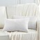 Fancy Homi 2 Packs White Lumbar Decorative Throw Pillow Covers 12x20 Inch for Living Room Couch Bed Sofa Rustic Farmhouse Boho Home Decor Soft Striped Corduroy Rectangle Accent Cushion Case 30x50 cm