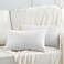 Fancy Homi 2 Packs White Lumbar Decorative Throw Pillow Covers 12x20 Inch for Living Room Couch Bed Sofa Rustic Farmhouse Boho Home Decor Soft Striped Corduroy Rectangle Accent Cushion Case 30x50 cm