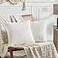 Fancy Homi 2 Packs Cream White Samll Decorative Throw Pillow Covers 14x14 Inch with for Couch Bed Sofa Rustic Farmhouse Boho Home Decor Soft Corss Patchwork Corduroy Square Cushion Case 35x35 cm