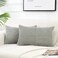Fancy Homi 2 Packs Grey Lumbar Decorative Throw Pillow Covers 14x24 Inch for Living Room Couch Bed Sofa Rustic Farmhouse Boho Home Decor Soft Striped Corduroy Rectangle Accent Cushion Case 35x60 cm