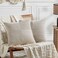 Fancy Homi 2 Packs Neutral Taupe Decorative Throw Pillow Covers 16x16 Inch for Living Room Couch Bed Rustic Farmhouse Boho Home Decor Soft Corss Patchwork Corduroy Textured Square Cushion Case 40cm