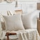 Fancy Homi 2 Packs Neutral Taupe Decorative Throw Pillow Covers 20x20 Inch for Living Room Couch Bed Sofa Farmhouse Boho Home Decor Soft Corss Corduroy Patchwork Accent Square Cushion Case 50x50 cm