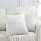 Fancy Homi 2 Packs Pure White Decorative Throw Pillow Covers 20x20 Inch for Living Room Couch Bed Sofa Rustic Farmhouse Boho Home Decor Soft Corss Corduroy Patchwork Accent Cushion Case 50x50 cm