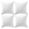 Fancy Homi 4 Packs Pure White Decorative Throw Pillow Covers 20x20 inch Super Soft Faux Suede Decor Square Pillow Covers Solid Cushion Cover for Couch Living Room Sofa Bedroom 50x50 cm