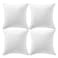 Fancy Homi 4 Packs Pure White Decorative Throw Pillow Covers 20x20 inch Super Soft Faux Suede Decor Square Pillow Covers Solid Cushion Cover for Couch Living Room Sofa Bedroom 50x50 cm
