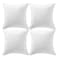 Fancy Homi 4 Packs Pure White Decorative Throw Pillow Covers 20x20 inch Super Soft Faux Suede Decor Square Pillow Covers Solid Cushion Cover for Couch Living Room Sofa Bedroom 50x50 cm