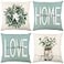 wyooxoo Throw Pillow Covers 18x18 Set of 4 Farmhouse Pillow Covers Cushion Cases Decorative Pillowcases for Sofa Couch Living Room Outdoor Home Decor Light Blue 18 x 18
