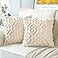 Artscope Pack of 2 Soft Plush Short Wool Velvet Decorative Throw Pillow Covers Luxury Style Cushion Covers European Pillow Shell for Sofa Bedroom Diamond Shape Cream Beige 18x18 Inch