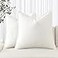 MIULEE Decorative Linen Euro Sham Pillow Covers 26x26 Cream White Boho Farmhouse Neutral Couch Throw Pillows for Bed Pack of 2 Accent Modern Pillowcase Sofa Livingroom Home Decor
