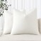 MIULEE Decorative Linen Euro Sham Pillow Covers 26x26 Cream White Boho Farmhouse Neutral Couch Throw Pillows for Bed Pack of 2 Accent Modern Pillowcase Sofa Livingroom Home Decor