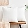 Grineed Throw Pillow Covers White Decorative Velvet Set of 2 16x16 Inch Pillow Covers Soft Pillow Covers for Couch Sofa Bed Living Room Farmhouse Neutral Home Boho Decor Square Accent Cushion Cases