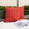K KEVIN TEXTILE Kevin Textile Pack of 2 Valentines Decorative Outdoor Waterproof Pillow Covers Garden Cushion Sham Throw Pillowcase Shell for Patio Tent Couch 16x16 Inch Red