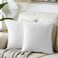 Fancy Homi 24x24 Pillow Covers Pack of 2 Pure White Throw Pillow Covers Super Soft Faux Suede Square Solid Cushion Cover for Couch Sofa Bedroom Living Room 60x60 cm