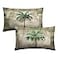 Kwlegh Palm Tree Pillow Covers 12x20 Tropical Banana Tree Rectangle Pillow Case Set of 2 Hawaii Coconut Tree Lumbar Throw Pillow Covers for Bedroom Living Room Sofa