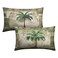 Kwlegh Palm Tree Pillow Covers 12x20 Tropical Banana Tree Rectangle Pillow Case Set of 2 Hawaii Coconut Tree Lumbar Throw Pillow Covers for Bedroom Living Room Sofa