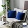 Stellhome Pack of 2 Velvet Pillow Covers Square Big Decorative Cushion Covers for Bed Couch Sofa Bench 24 x 24 inch 60 x 60 cm Royal Blue